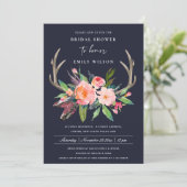 INVITATION MARINE CHIC BOHO BLUSH ANTLER FÊTE DES MARIÉES FLO (Debout devant)