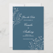 Invitation Marine Corner Floral Boho Mariage (Devant)