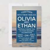 Invitation Marine Côtière Mer Coucher de soleil Plage d'été M (Devant)