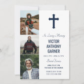 Invitation Marine Croix Bleue 3 Photos Service d'inhumation b (Devant)