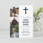 Invitation Marine Croix Bleue 3 Photos Service d'inhumation b (Debout devant)