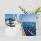 Invitation marine de voilier à la mer | Fête de vo (Debout devant)