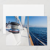 Invitation marine de voilier à la mer | Fête de vo (Devant / Derrière)