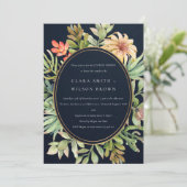 INVITATION MARINE DÉSERT SUCCULENT CACTI FOLIAGE COUPLE DOUCH (Debout devant)