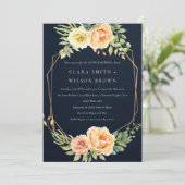 INVITATION MARINE DÉSERT SUCCULENT CACTI FOLIAGE COUPLE DOUCH (Debout devant)