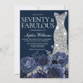 Invitation Marine Diamond Dress Soixante-dix fabuleux 70e ann (Devant)