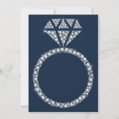 Invitation Marine Diamond RING ÉLÉGANT MARIAGE (Dos)