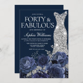 Invitation Marine Diamond Robe Forty & Fabuleux 40e anniversa (Devant / Derrière)