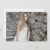 Invitation Marine Dusty Blue Boho Floral Photo Fête des marié (Dos)