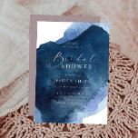 Invitation Marine Dusty Blue Ocean & Blush Fête des mariées<br><div class="desc">Navy Dusty Blue Ocean & Blush Bridal Shower Invitation Voir la collection correspondante à Niche et Nest Store</div>