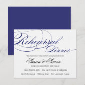 Invitation Marine élégante d'invitation de dîner de (Devant / Derrière)