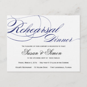 Invitation Marine élégante d'invitation de dîner de