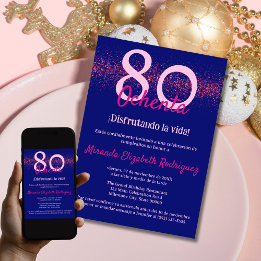 Invitation Marine espagnole Classe Hot Pink Élégante Femme 80