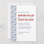 Invitation Marine espagnole et Carrelage rouge mariage médite (Devant)