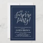 Invitation Marine et Argent | Parti de retraite surprise mode (Devant)