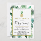 Invitation Marine et Bande blanche de l'ananas à feuilles tro (Devant)