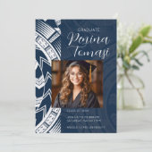 Invitation Marine et Blanc (Debout devant)