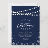 Invitation Marine et Blanc | Fête de Noël des lumières des co (Devant)