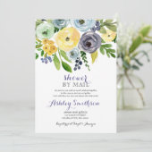 Invitation Marine et douche jaune par la poste (Debout devant)