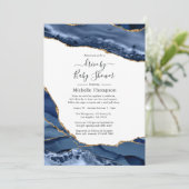 Invitation Marine et Gold Agate Drive par douche (Debout devant)