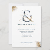 Invitation Marine et or de l'ampersan boho moderne (Devant)