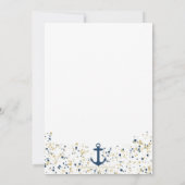 Invitation Marine et or nautiques d'invitation de baby shower (Dos)