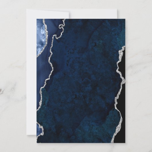 Invitation Marine et Silver Agate Drive par douche (Dos)