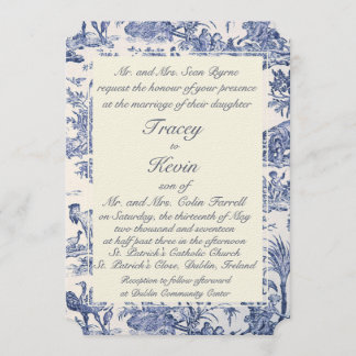 Invitation Marine et Toile blanche