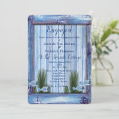 Invitation Marine - Fiançailles de bois et de poisson bleu (Debout devant)