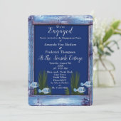 Invitation Marine - Fiançailles de bois et de poisson bleu (Debout devant)