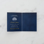 Invitation Marine Fleur bleue Princesse Robe Quinceanera (Intérieur)