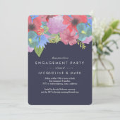 Invitation Marine fleur sauvage Bouquet | Fêtes de fiançaille (Debout devant)