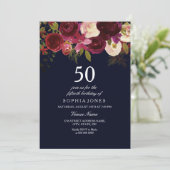 Invitation Marine & Fleurs Bourgogne 50e anniversaire Invitat (Debout devant)