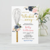 Invitation Marine Floral Bientôt être fouetté Fête des mariée (Debout devant)