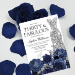 Invitation Marine Flowers & Silver Diamond Robe 30e anniversa<br><div class="desc">Marine Flowers & Silver Diamond Robe 30e Anniversaire Invitation Voir la collection correspondante en Niche et Nest Store</div>
