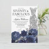 Invitation Marine Flowers & Silver Diamond Robe 70e anniversa (Debout devant)