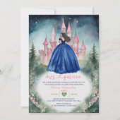 Invitation Marine Forêt Robe Mis Quince 15 Anniversaire (Devant)