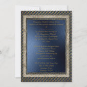 Invitation Marine Gold Chevron élégante papeterie de mariage (Devant)