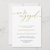 Invitation Marine Gold Modern Nous sommes engagés (Devant)