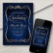 Invitation Marine Gold Quinceañera