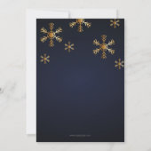 Invitation Marine Gold Snowflakes Corporate Holiday Party (Dos)