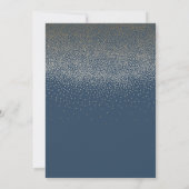 Invitation Marine Gold String Lights Dîner de répétition Vint (Dos)