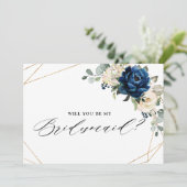 Invitation Marine Gold White Ivor Serez-Vous Ma Femme D'Accue (Debout devant)