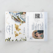 Invitation Marine Grèce Destination Mariage Passeport QR Code (Intérieur)