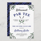 Invitation Marine Green Golf Parti de retraite à thème (Devant / Derrière)