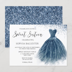 Invitation Marine Indigo Parties scintillant robe Gown Sweet 