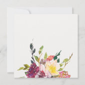 INVITATION MARINE JAUNE BURGUNDY BURGUNDY FLORAL BUNCH MARIAG (Dos)