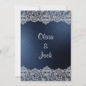 INVITATION MARINE LACE ÉLÉGANT & MARIAGE RUSTIQUE (Devant)