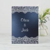 INVITATION MARINE LACE ÉLÉGANT & MARIAGE RUSTIQUE (Debout devant)