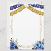 Invitation Marine mexicaine Blue et Gold Charro Los 3 añ os (Dos)